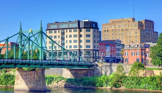 Downtown Easton and the Lehigh River